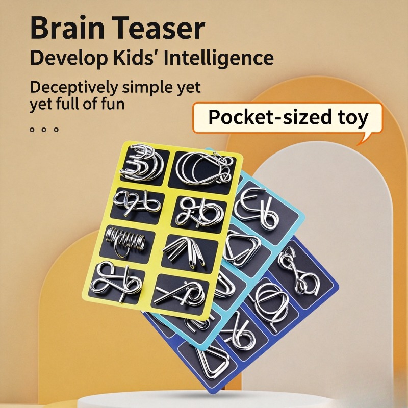 Game Educational For Kids Free - 8 Parçalı Metal Bulmaca Seti Klasik